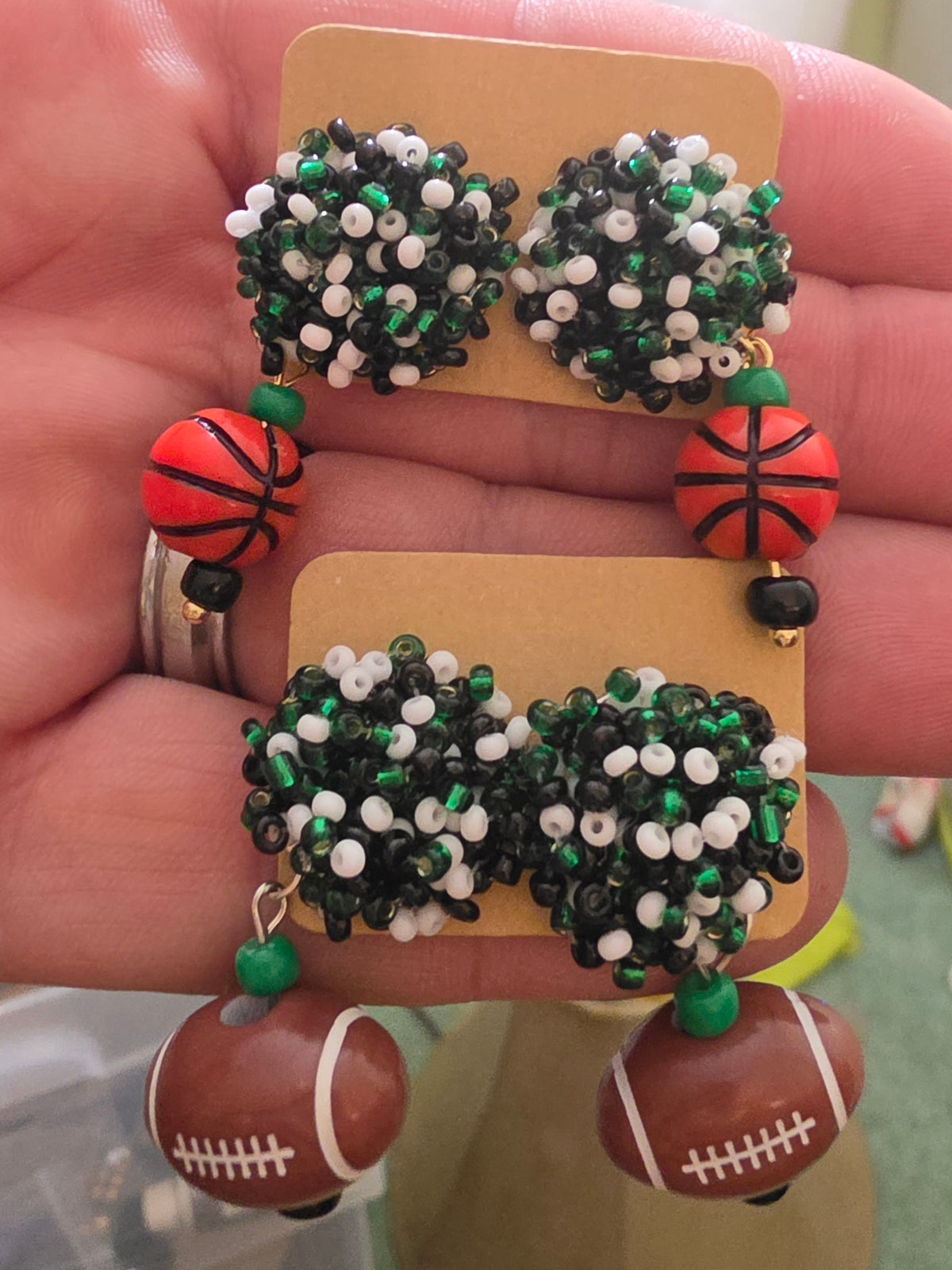 Sports Pompom Earrings