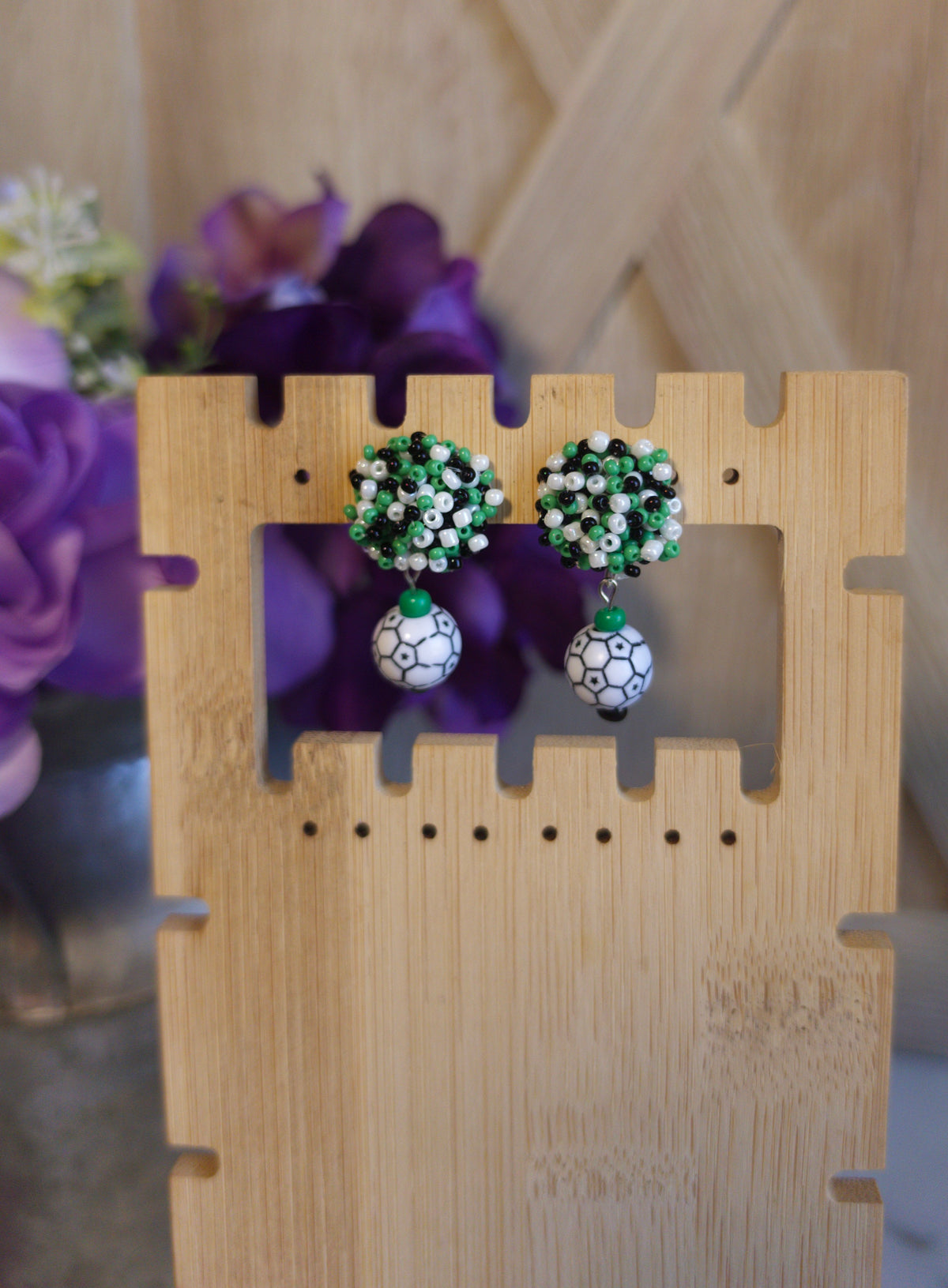 Sports Pompom Earrings