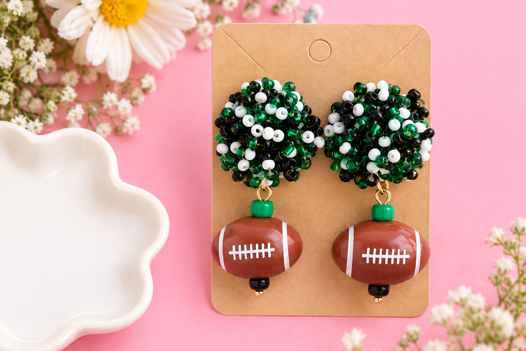 Sports Pompom Earrings