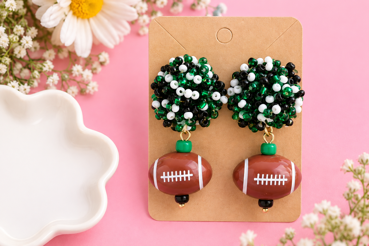 Sports Pompom Earrings